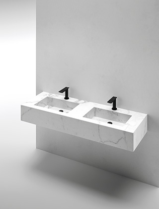 Integrierter Doppelwaschbecken